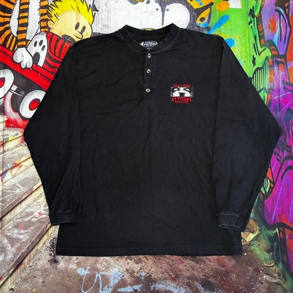 Vintage Big Dogs henley long sleeve